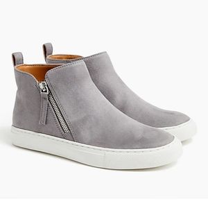 J. Crew Factory Faux-suede high top sneakers